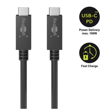 Goobay USB-C™ PD -lataus- ja synkronointikaapeli 100 W