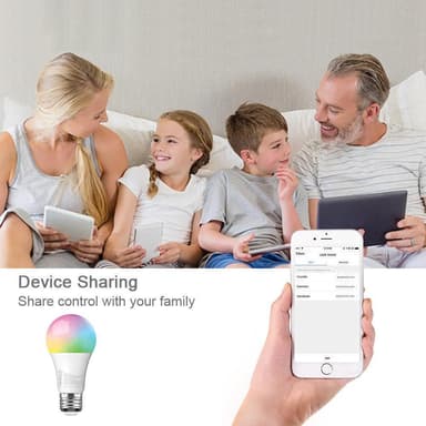 INF Wifi Smart LED-lamppu RGB Monivärinen himmennettävä 7,5W E27 Valkoinen