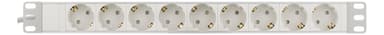 Power strip 9xCEE 7/3 1xCEE 7/7 increased touch protect 2m