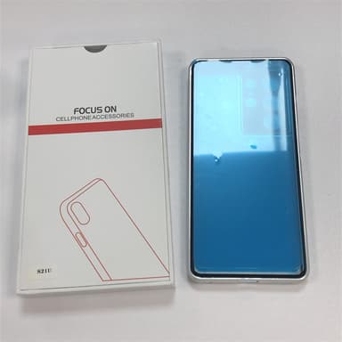 Magneettinen kaksipuolinen karkaistu lasi puhelinkotelo Samsung S21 Ultralle Hopea