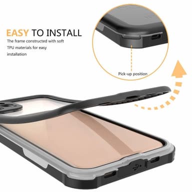 INF iPhone 11 iskunkestävä ja vedenpitävä kotelo - musta / harmaa