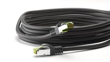 RJ45 patch-kaapeli CAT 8.1 S/FTP raakakaapelilla, AWG 26, musta