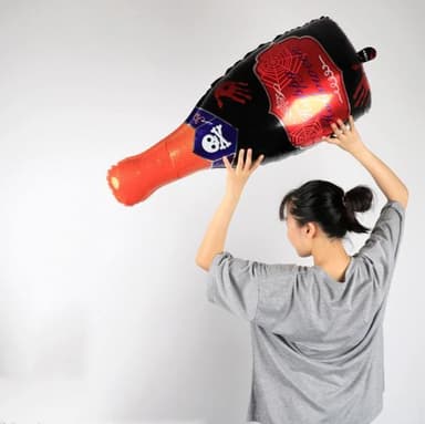 Ilmapallo Halloween-samppanjapullo 98 cm, 2 kpl