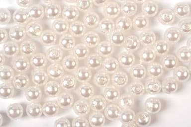 Plastpärlor 3mm 500g, Vit