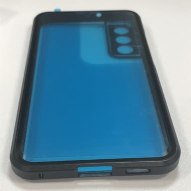 Magneettinen kaksipuolinen karkaistu lasi puhelinkotelo Samsung S22 Plus -puhelimelle Musta