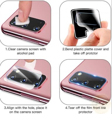 Galaxy S20 FE kameran linssin suojus karkaistua lasia 3 kpl