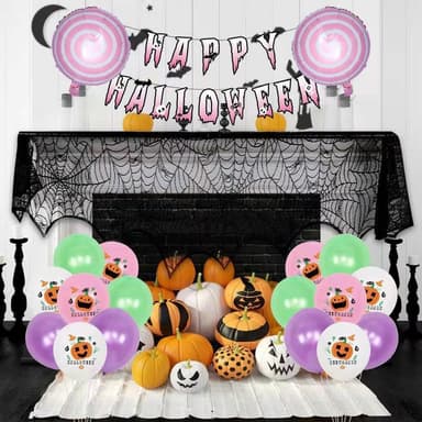 INF Halloween -koristeet ilmapallot, seppeleet 19 osaa