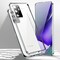 Magneettinen kaksipuolinen karkaistu lasi puhelinkotelo Samsung S21 Ultralle Hopea