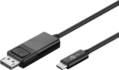 Goobay USB-C™-DisplayPort™-sovitinkaapeli 4K 60 Hz, 1,20 m, musta