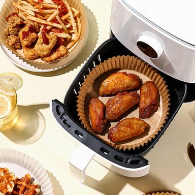 Air Fryer kertakäyttöpaperi rasvakeittimiin 50 kpl Ruskea