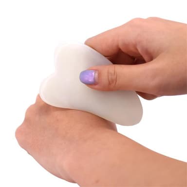 Gua Sha -hierontakivi Jade Valkoinen