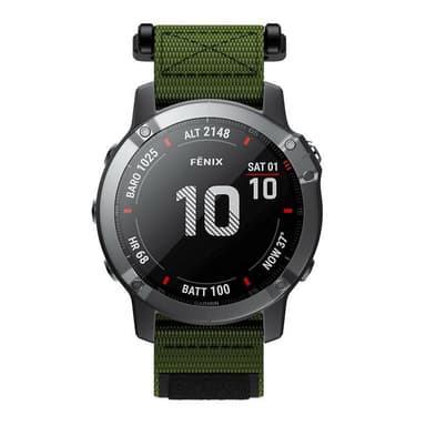 Kellon hihna Garmin Fenix 6X/5X/3 (26 mm) Nylon Greenille