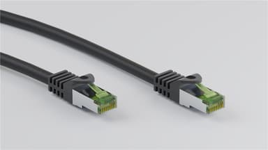 RJ45 patch-kaapeli CAT 8.1 S/FTP raakakaapelilla, AWG 26, musta