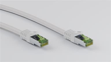 Goobay RJ45 patch-kaapeli CAT 8.1 S/FTP raakakaapelilla, AWG 26, valkoinen