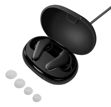 True Wireless Stereo inear dual earbuds charge case black