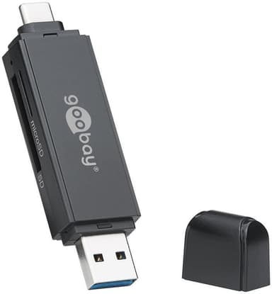 Goobay USB 3.0 - USB-C ™ 2-in-1 -kortinlukija