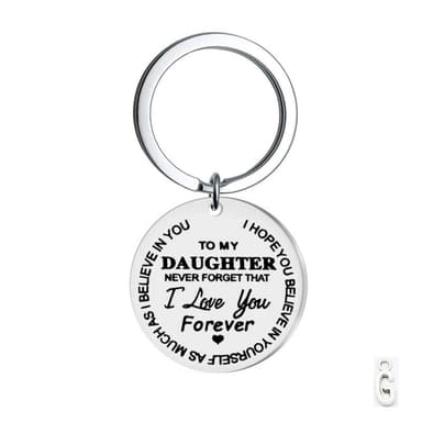Avaimenperä tunnisteella ""To my Daughter"" (Tyttärelleni) Ruostumaton teräs