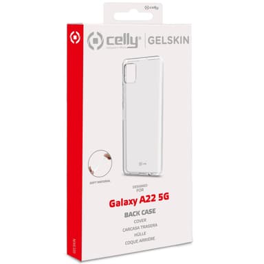 Celly Gelskin TPU Suojakuori Galaxy A22 5G Läpinäkyvä