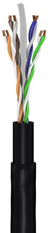Goobay CAT 6 verkkokaapelisarja ulkoreititykseen, U / UTP, musta