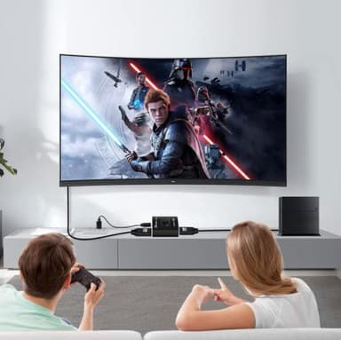 INF 2 in 1 HDMI-kytkin 8K 2.1 48Gbps 1080P 240Hz ABS Musta 3-osainen