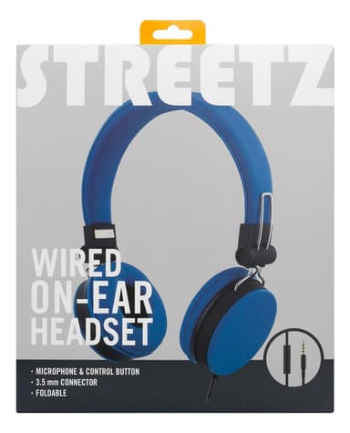 H300 Headphones with microphone, foldable, 3.5 mm, blue