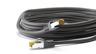 Goobay RJ45 välijohto CAT 6A S/FTP (PiMF), 500 MHz, CAT 7 raakakaapelilla, musta