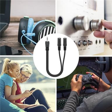 Goobay 3,5 mm:n audio-Y-kaapelisovitin  1x uros-2x naarasstereo