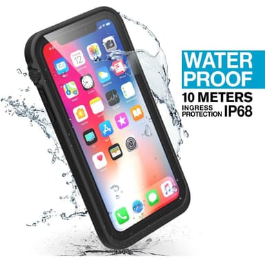 INF iPhone 11 iskunkestävä ja vedenpitävä kotelo - musta / harmaa