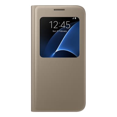 Samsung Galaxy A3 2016 ikkunallinen suojakotelo (kulta)