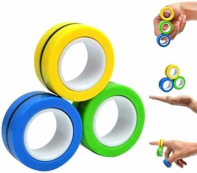 Magnetiska ringar 3-Pack - Anti-stress, Blandade färger