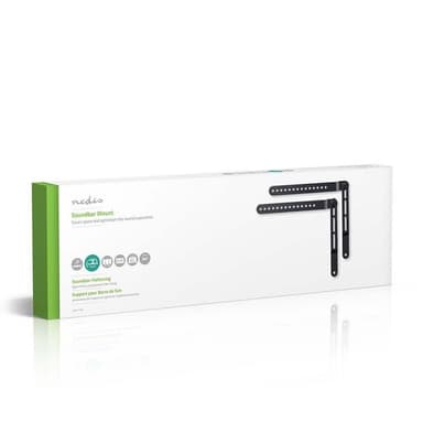 Nedis Soundbar-teline | Sopii käytettäväksi: Yleismalli | Kiinnitetään TV:hen | 10 kg | Käännettävä | Teräs | Musta