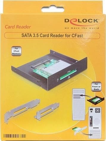 DeLOCK muistikortinlukija, sisäinen/3,5"", SATA, CFast, 1 paikka