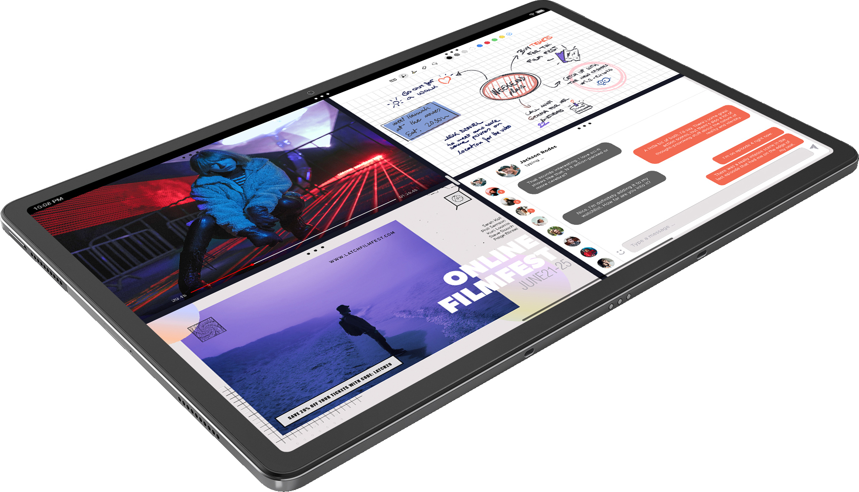 Lenovo P12 Wi-Fi tabletti 8/128 + kynä (harmaa)