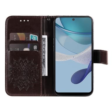 SKALO Motorola Moto G53 5G Mandala lompakkokotelo - Ruskea
