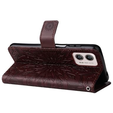 SKALO Motorola Moto G53 5G Mandala lompakkokotelo - Ruskea