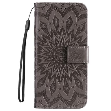 SKALO Motorola Moto G53 5G Mandala lompakkokotelo - Harmaa