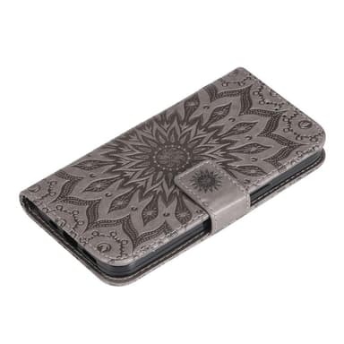 SKALO Motorola Moto G53 5G Mandala lompakkokotelo - Harmaa