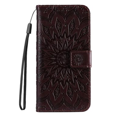 SKALO Motorola Moto G53 5G Mandala lompakkokotelo - Ruskea
