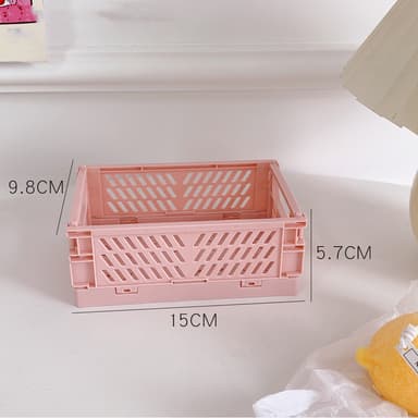 Mini hopfällbar förvaringslåda för skola, arbete, hemmabruk 2-pack