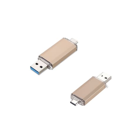 2-i-1 USB-minne med USB 3.0 och USB-C (64 GB) Kulta