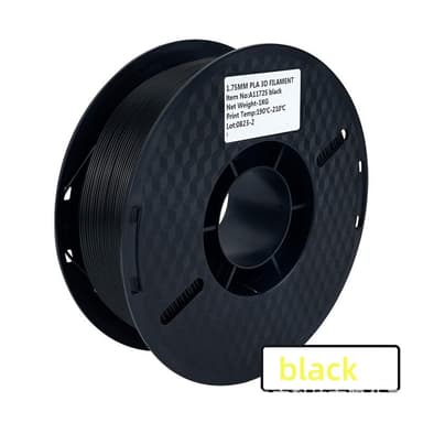 PLA 3D-skrivare filament Musta
