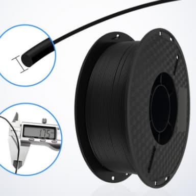 PLA 3D-skrivare filament Musta