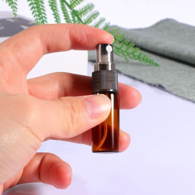 Mini påfyllbar parfym sprayflaska glasflaska 5 ml 2-pack Ruskea