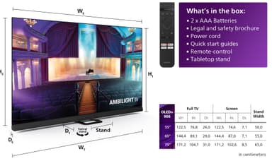 Philips 77” OLED908 4K OLED Ambilight älytelevisio (2023)