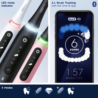 Oral-B iO5 Duo pakkaus sähköhammasharjat 414841 (musta/valkoinen)