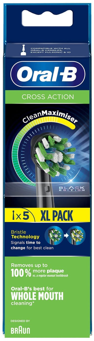 Oral-B CrossAction hammasharjan harjaspäät 325482 (musta)