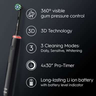 Oral-B Pro 3 sähköhammasharja (musta)