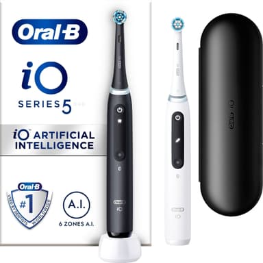 Oral-B iO5 Duo pakkaus sähköhammasharjat 414841 (musta/valkoinen)