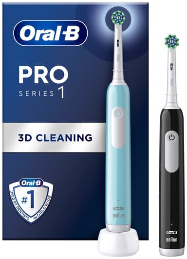 Oral-B Pro 1 sähköhammasharja tuplapakkaus 915016 (musta/turkoosi)
