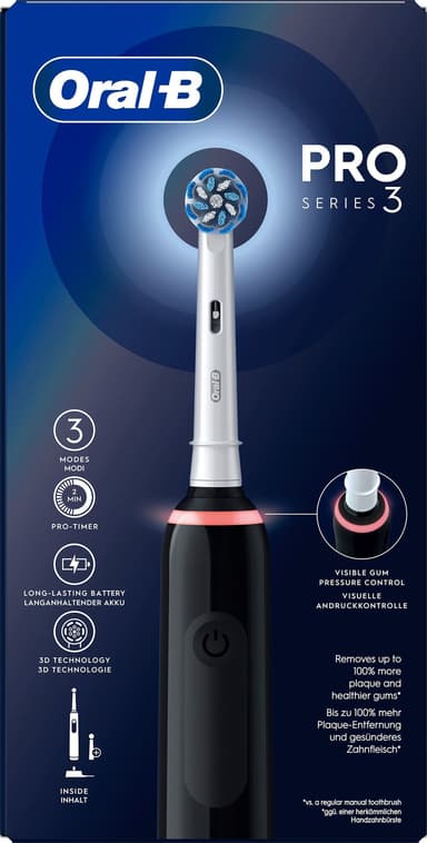 Oral-B Pro 3 sähköhammasharja (musta)